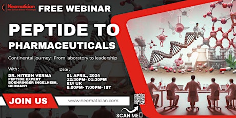 Free Webinar - Peptides to Pharmaeuticals