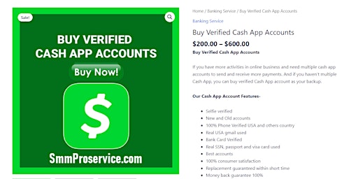 Imagen principal de Smmproservice Buy Verified Cash App Account