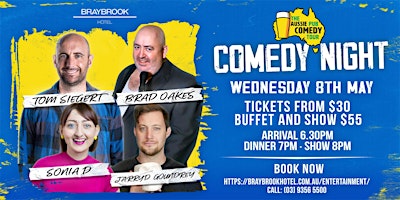 Primaire afbeelding van The Aussie Pub Comedy Tour LIVE at The Braybrook Hotel!