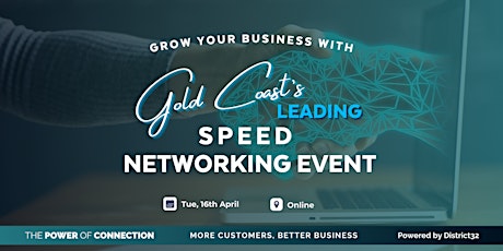 Copy of Gold Coast's Leading Speed Networking Event – Online – Tue 16 Apr