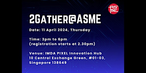 Imagem principal do evento Registration for 2Gather@ASME