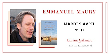 Soirée histoire : Emmanuel Maury la Librairie Gallimard