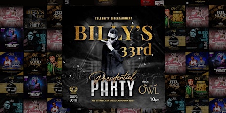 Celebrity Entertainment's Billy's 33rd Presidential Party