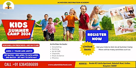 Summer Camp for Kids in Varthur Bangalore 2024