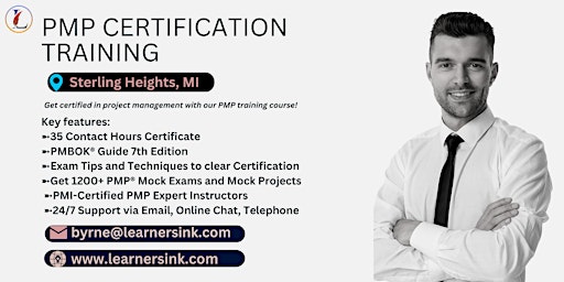 PMP Exam Certification Classroom Training Course in Sterling Heights, MI  primärbild