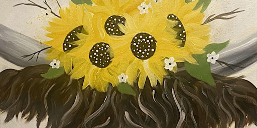 Sunflower Cow - Paint and Sip by Classpop!™ primary image