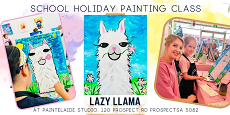 School Holiday Painting Class - Lazy Llama