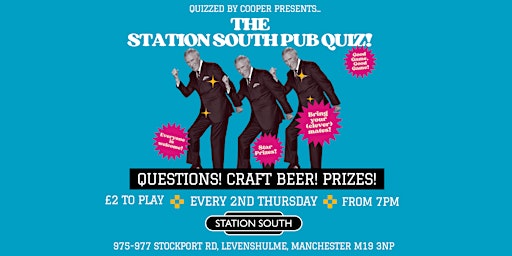 Imagem principal do evento Quizzed by Cooper pres. The Station South Quiz
