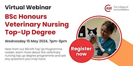 Virtual Webinar – BSc Honours Veterinary Nursing Top-Up Degree