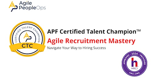 Primaire afbeelding van APF Certified Talent Champion™ (APF CTC™) | May 2-3, 2024