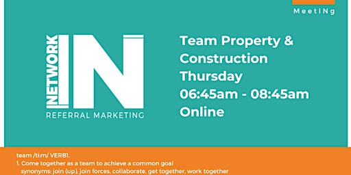 Hauptbild für NetworkIN Team Property & Construction Online Fortnightly Meetings