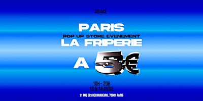 FRIPERIE À 5€ - POP UP ADJACE PARIS  primärbild