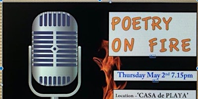 Imagem principal do evento 'POETRY ON FIRE'  - AN OPEN MIC EVENT FOR SPOKEN WORD