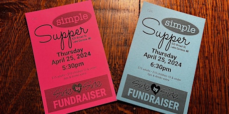 Simple Cafe Supper Fundraiser for Side by Side