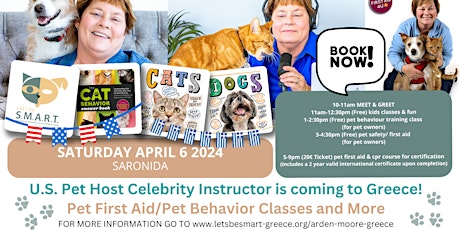 U.S Pet Host Celebrity Instructor Arden Moore is coming to Greece!!