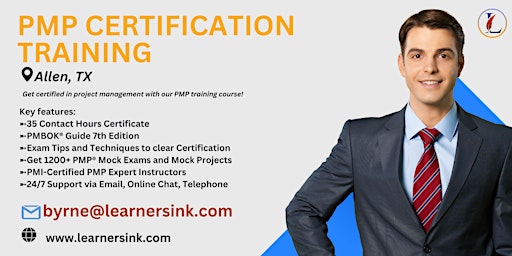 Primaire afbeelding van PMP Exam Prep Certification Training Courses in Allen, TX