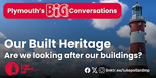 Imagem principal do evento Plymouth's Big Conversation - Our Built Heritage.