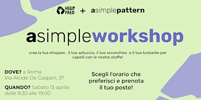 Hauptbild für A Simple Workshop - Cuci il tuo accessorio con Sofia e Federica