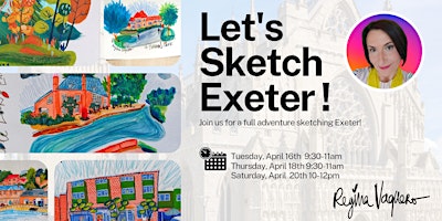 Imagem principal do evento "Let's Sketch Exeter: Open-Air Art Adventures"