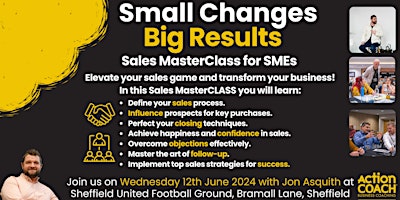 Imagem principal do evento Small Changes  Big RESULTS - Sales MasterCLASS