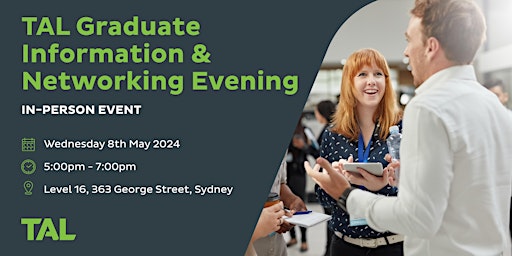 Image principale de TAL Australia's Graduate Program 2025 - Information & Networking Evening