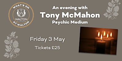 Imagem principal do evento A Night with Tony McMahon - Psychic Medium