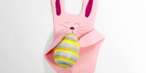 Easter Egg Decorating & Handprint Rabbit Craft primary image