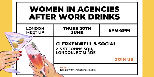 Image principale de Women in Agencies  After Work Drinks