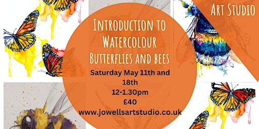 Imagem principal de Introduction to watercolour painting - butterflies and bees