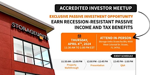 Exclusive Passive Investment Opportunity - Earn Recession-resistant Passive Income & Tax Benefits primary image