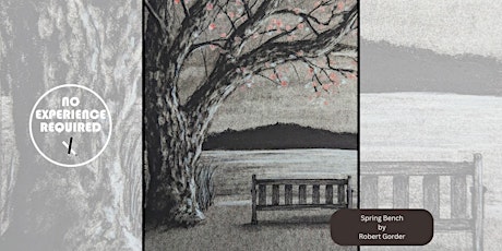 Charcoal Drawing Event "Spring Bench" in Mauston