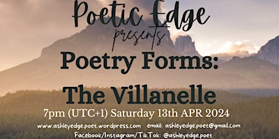 Imagen principal de Poetic Edge: Poetry Forms - The Villanelle