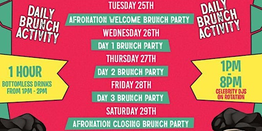 DAILY BRUNCH PARTIES AFRONATION PORTUGAL primary image