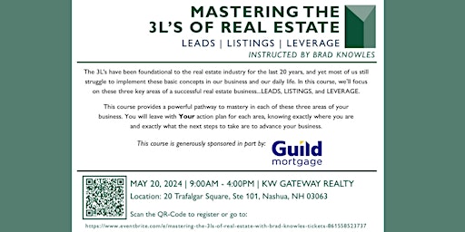 Hauptbild für Mastering the 3L's of Real Estate with Brad Knowles