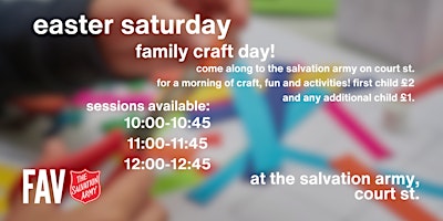 Primaire afbeelding van Easter Saturday Craft Day: 10:00am - 10:45am Session