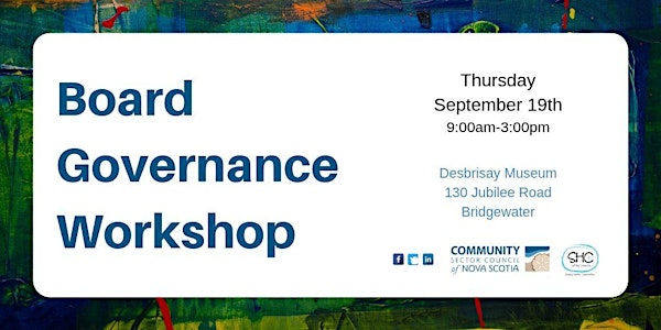  Board Governance Workshop - SOUTH SHORE - Bridgewater