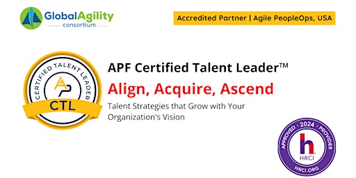 Primaire afbeelding van APF Certified Talent Leader™ (APF CTL™) | Jun 25-26, 2024