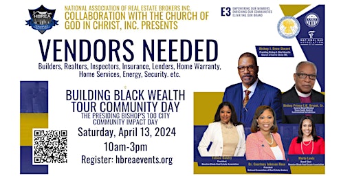 Hauptbild für Vendors - Building Black Wealth Tour Community Day April 13, 2024