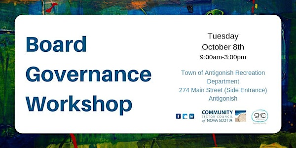 Board Governance Workshop - HIGHLANDS - Antigonish