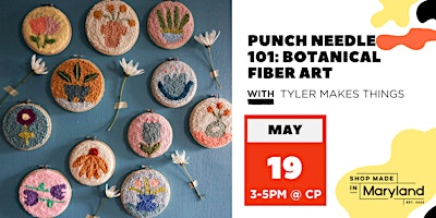Imagem principal de Punch Needle 101: Botanical Fiber Art w/Tyler Makes Things