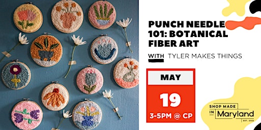 Punch Needle 101: Botanical Fiber Art w/Tyler Makes Things  primärbild