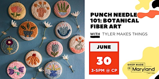 Imagen principal de Punch Needle 101: Botanical Fiber Art w/Tyler Makes Things