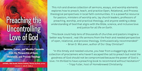 Online Zoom Book Launch for "Preaching the Uncontrolling Love of God"