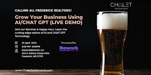 Imagen principal de Grow Your Business Using AI/CHAT GPT (LIVE DEMO)