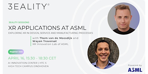 Imagem principal do evento 3EALITY Sessions: XR Applications at ASML