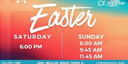 Hauptbild für Easter Saturday & Sunday