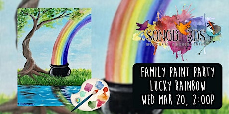 Family Paint Party at Songbirds-  Lucky Rainbow primary image
