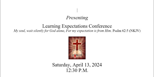 Primaire afbeelding van LEARNING EXPECTATIONS CONFERENCE