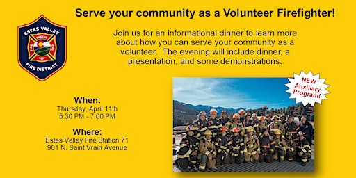 Imagem principal do evento Estes Valley Fire Recruitment Information Dinner 2024