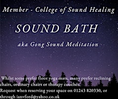 Immagine principale di SOUND BATH aka GONG SOUND MEDITATION 